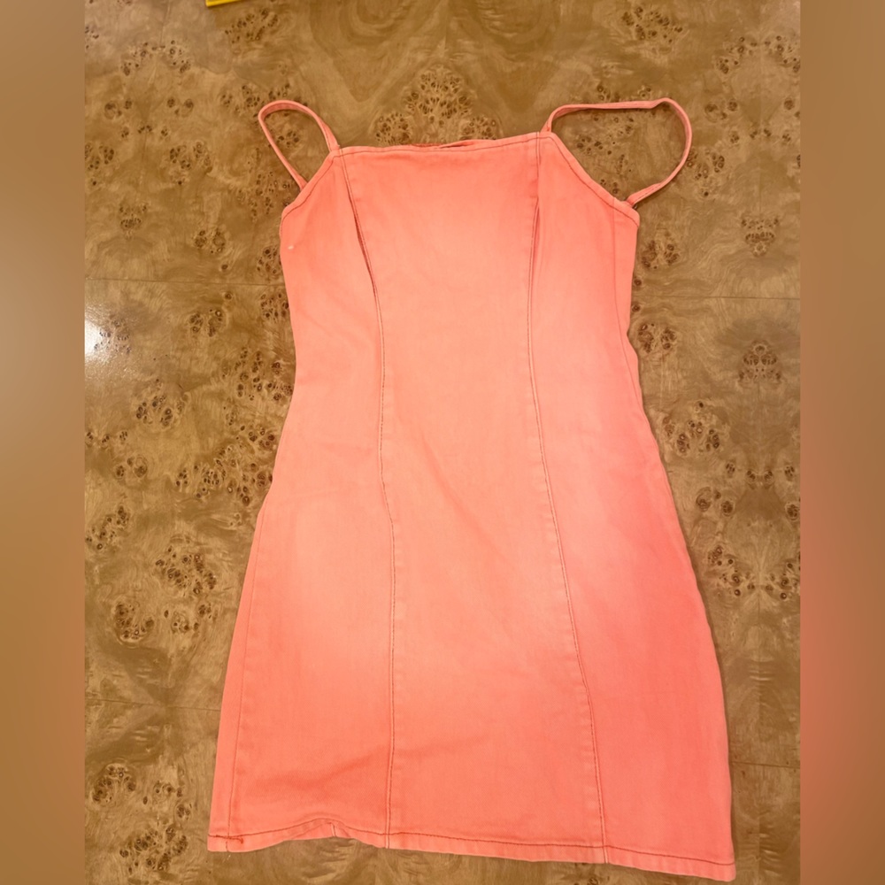 MPD Neon Pink Jean Dress, XS